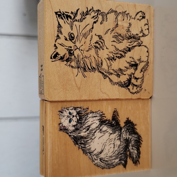 2 Stamps Cat Stamp Cat Stampa for Crafts Persian Cat - Picture 13 of 13